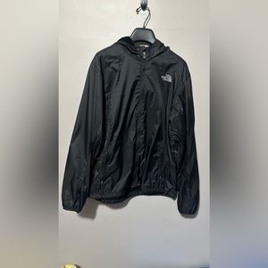 Black Northface soft shell jacket with faux fur lining